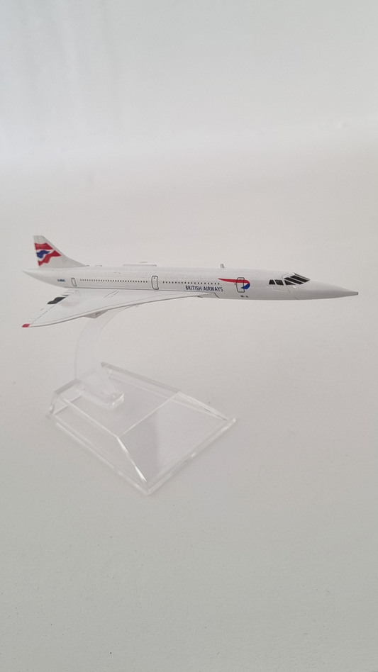 Avión de colección,Concorde,British Airways,Réplica de avión,Coleccionismo de aviación,Modelo de avión,Historia de la aviación,Vuelos supersónicos,Regalo para entusiastas de la aviación,Decoración de oficina.