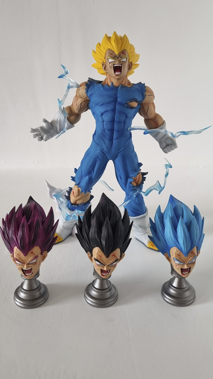 vegueta, figura de acción de vegueta, vegueta dragon ball z, figura anime vegueta, vegueta 4 cabezas, vegueta 3 cabezas,